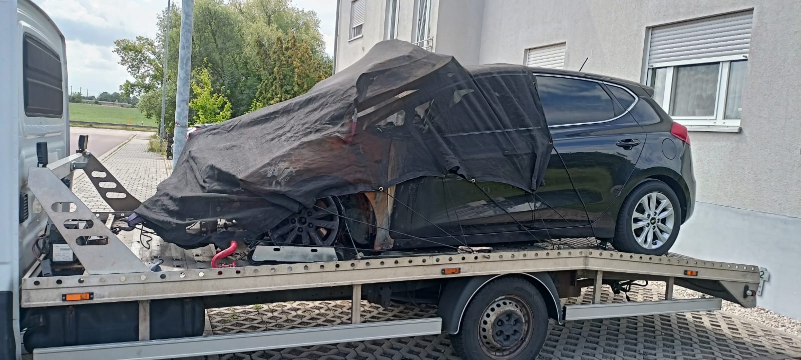 Abholung eines Unfall-Fahrzeugs zur Verwertung